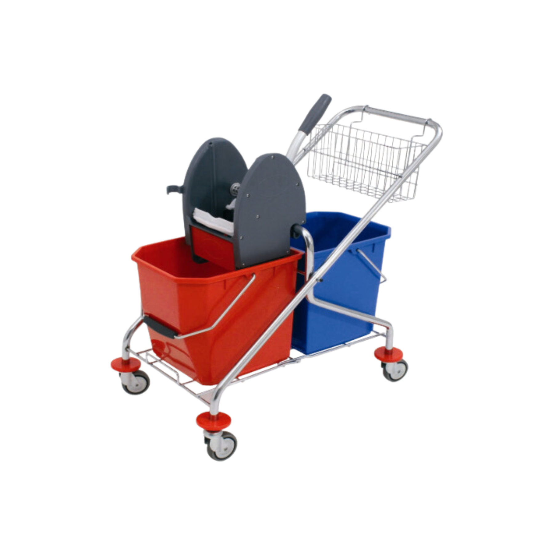 Chariot lavage 2x25L chromé pliable